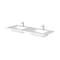 Castello Usa Serenity 72" Solid Surface Vanity Top in White CB-GM-2066-72 - alternate 1